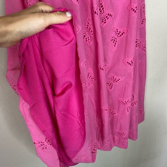 Lovers And Friends X Jetset Christina Farrah Midi Pink Dress Butterfly Size XL - Picture 11 of 12
